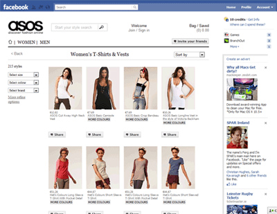 social shopping en facebook